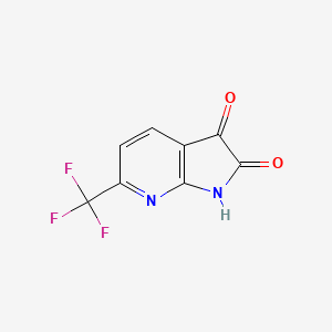 molecular formula C8H3F3N2O2 B13665590 6-(Trifluoromethyl)-1H-pyrrolo[2,3-b]pyridine-2,3-dione 
