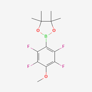 molecular formula C13H15BF4O3 B13665595 4,4,5,5-Tetramethyl-2-(2,3,5,6-tetrafluoro-4-methoxyphenyl)-1,3,2-dioxaborolane 