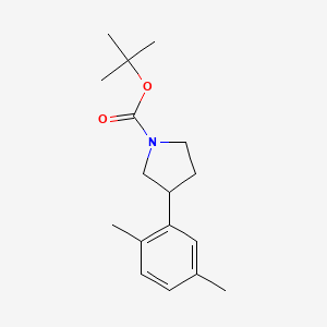 molecular formula C17H25NO2 B13665599 1-Boc-3-(2,5-dimethylphenyl)pyrrolidine 