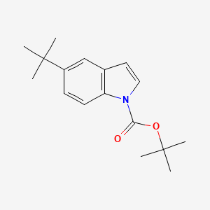 molecular formula C17H23NO2 B13665609 tert-Butyl 5-(tert-butyl)-1H-indole-1-carboxylate 