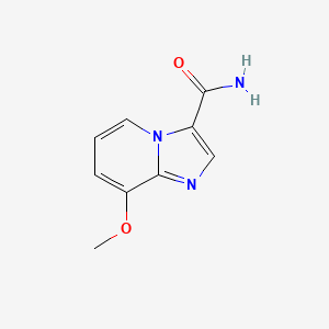 molecular formula C9H9N3O2 B13665626 8-Methoxyimidazo[1,2-a]pyridine-3-carboxamide 