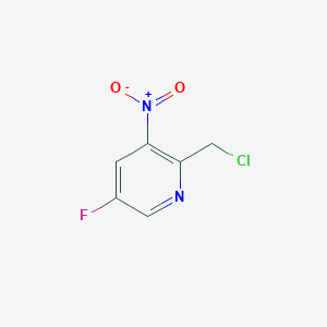 molecular formula C6H4ClFN2O2 B13665633 2-(Chloromethyl)-5-fluoro-3-nitropyridine 