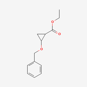 molecular formula C13H16O3 B13665634 Ethyl 2-(benzyloxy)cyclopropanecarboxylate CAS No. 6639-51-6