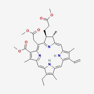 molecular formula C37H42N4O6 B1366566 CHlorin e6 trimethyl ester CAS No. 35038-32-5