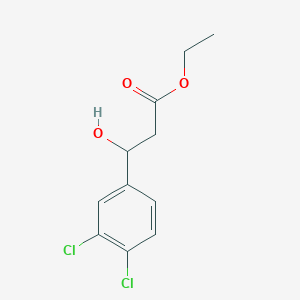 molecular formula C11H12Cl2O3 B13665664 Ethyl 3-(3,4-dichlorophenyl)-3-hydroxypropanoate CAS No. 62547-78-8