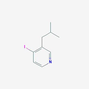 molecular formula C9H12IN B13665673 4-Iodo-3-isobutylpyridine 