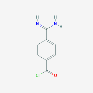 molecular formula C8H7ClN2O B136657 4-Carbamimidoylbenzoyl chloride CAS No. 138109-35-0