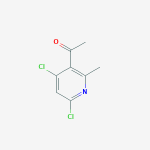 molecular formula C8H7Cl2NO B13665714 1-(4,6-Dichloro-2-methylpyridin-3-yl)ethanone 