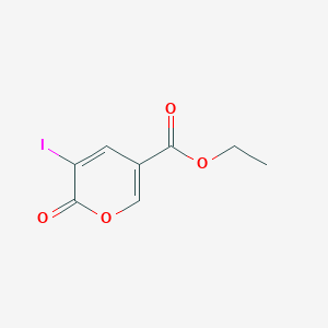 molecular formula C8H7IO4 B13665719 Ethyl 3-iodo-2-oxo-2H-pyran-5-carboxylate 