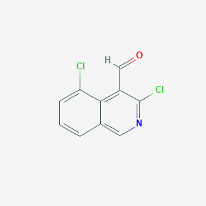 molecular formula C10H5Cl2NO B13665723 3,5-Dichloroisoquinoline-4-carbaldehyde 