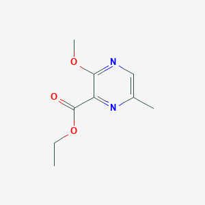 molecular formula C9H12N2O3 B13665759 Ethyl 3-methoxy-6-methylpyrazine-2-carboxylate 