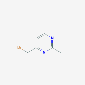 molecular formula C6H7BrN2 B13665766 4-(Bromomethyl)-2-methylpyrimidine 