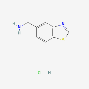 molecular formula C8H9ClN2S B13665812 Benzo[d]thiazol-5-ylmethanamine hydrochloride 