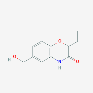 molecular formula C11H13NO3 B13665850 2-Ethyl-6-(hydroxymethyl)-2H-benzo[b][1,4]oxazin-3(4H)-one 