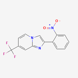 molecular formula C14H8F3N3O2 B13665851 2-(2-Nitrophenyl)-7-(trifluoromethyl)imidazo[1,2-a]pyridine 