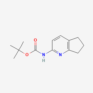 molecular formula C13H18N2O2 B13665863 tert-Butyl (6,7-dihydro-5H-cyclopenta[b]pyridin-2-yl)carbamate 