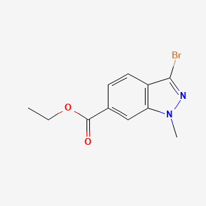 molecular formula C11H11BrN2O2 B13665871 Ethyl 3-bromo-1-methyl-1H-indazole-6-carboxylate 