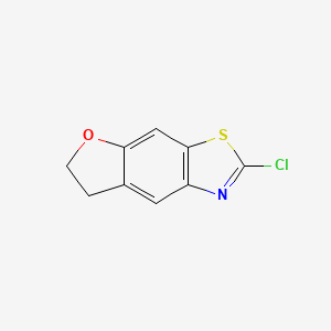 molecular formula C9H6ClNOS B13665898 2-Chloro-6,7-dihydrobenzofuro[5,6-d]thiazole 