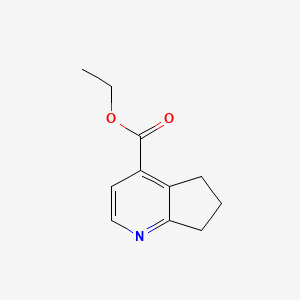 molecular formula C11H13NO2 B13665907 Ethyl 6,7-dihydro-5H-cyclopenta[b]pyridine-4-carboxylate 