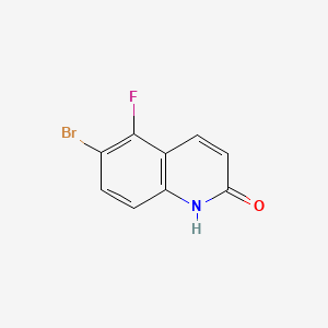 molecular formula C9H5BrFNO B13665922 6-Bromo-5-fluoroquinolin-2(1H)-one 