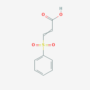 molecular formula C9H8O4S B13665952 3-(Phenylsulfonyl)acrylic acid 