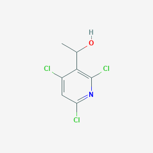 molecular formula C7H6Cl3NO B13665956 1-(2,4,6-Trichloropyridin-3-YL)ethan-1-OL 