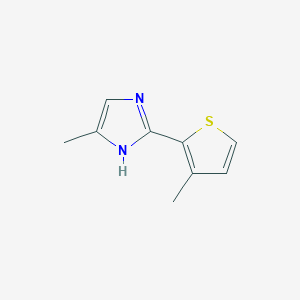 molecular formula C9H10N2S B13665959 5-Methyl-2-(3-methyl-2-thienyl)imidazole 
