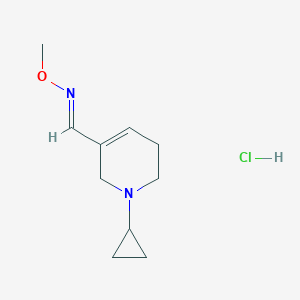 B136660 1-Cyclopropyl-1,2,5,6-tetrahydropyridine-3-carboxaldehyde-O-methyloxime hydrochloride CAS No. 139886-19-4