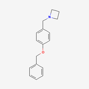 molecular formula C17H19NO B13666009 1-[4-(Benzyloxy)benzyl]azetidine 