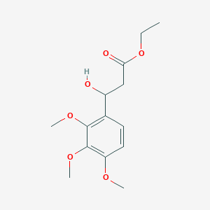molecular formula C14H20O6 B13666015 Ethyl 3-hydroxy-3-(2,3,4-trimethoxyphenyl)propanoate 