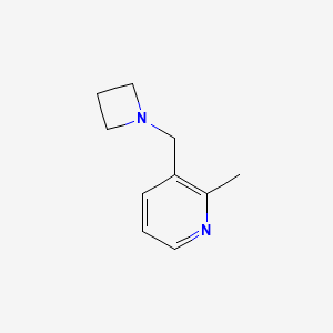 molecular formula C10H14N2 B13666070 3-(1-Azetidinylmethyl)-2-methylpyridine 