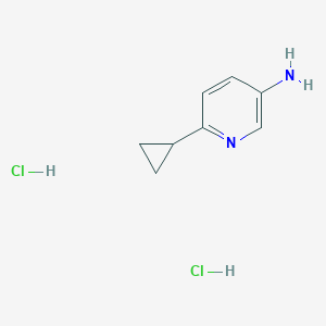 molecular formula C8H12Cl2N2 B13666072 6-Cyclopropylpyridin-3-amine dihydrochloride 