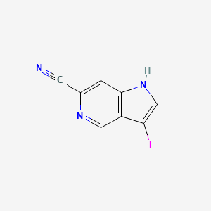 molecular formula C8H4IN3 B13666083 3-Iodo-1H-pyrrolo[3,2-c]pyridine-6-carbonitrile 
