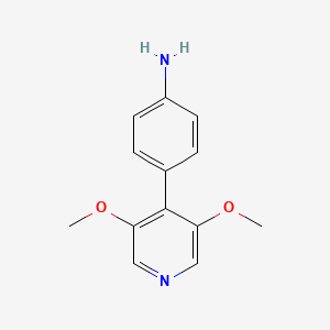 molecular formula C13H14N2O2 B13666087 4-(3,5-Dimethoxy-4-pyridyl)aniline 