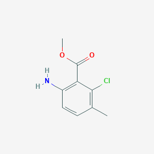 molecular formula C9H10ClNO2 B13666106 Methyl 6-amino-2-chloro-3-methylbenzoate 