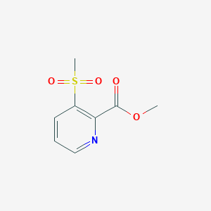 molecular formula C8H9NO4S B13666110 Methyl 3-(methylsulfonyl)picolinate CAS No. 61830-36-2