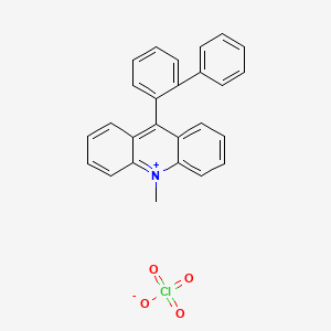 molecular formula C26H20ClNO4 B13666119 9-(2-Biphenylyl)-10-methylacridinium Perchlorate 