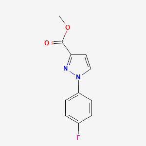 molecular formula C11H9FN2O2 B13666167 Methyl 1-(4-fluorophenyl)-1H-pyrazole-3-carboxylate 