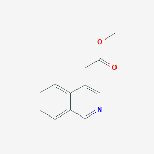 molecular formula C12H11NO2 B13666175 Methyl 2-(isoquinolin-4-yl)acetate 