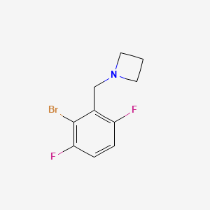 molecular formula C10H10BrF2N B13666187 1-(2-Bromo-3,6-difluorobenzyl)azetidine 
