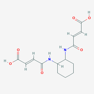 (E)-4-[(2-{[(E)-4-Hydroxy-4-oxo-2-butenoyl]amino}cyclohexyl)amino]-4-oxo-2-butenoic acid