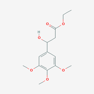 molecular formula C14H20O6 B13666221 Ethyl 3-hydroxy-3-(3,4,5-trimethoxyphenyl)propanoate 