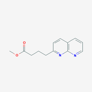 molecular formula C13H14N2O2 B13666241 Methyl 4-(1,8-naphthyridin-2-yl)butanoate 