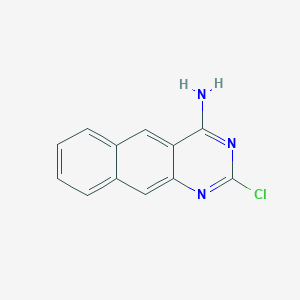molecular formula C12H8ClN3 B13666255 2-Chlorobenzo[g]quinazolin-4-amine 