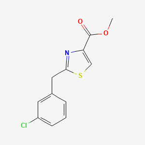 molecular formula C12H10ClNO2S B13666259 Methyl 2-(3-Chlorobenzyl)thiazole-4-carboxylate 