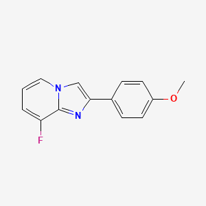 molecular formula C14H11FN2O B13666296 8-Fluoro-2-(4-methoxyphenyl)imidazo[1,2-a]pyridine 