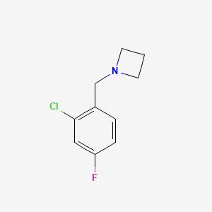 molecular formula C10H11ClFN B13666302 1-(2-Chloro-4-fluorobenzyl)azetidine 