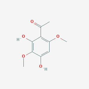 molecular formula C10H12O5 B13666306 1-(2,4-Dihydroxy-3,6-dimethoxyphenyl)ethanone CAS No. 7499-99-2