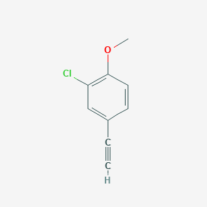 molecular formula C9H7ClO B1366639 2-Chloro-4-ethynyl-1-methoxybenzene CAS No. 120136-29-0