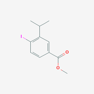 molecular formula C11H13IO2 B13666429 Methyl 4-iodo-3-isopropylbenzoate 